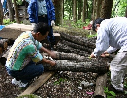 きのこ駒打ち_小谷旅企画